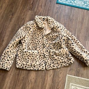H and m leopard coat